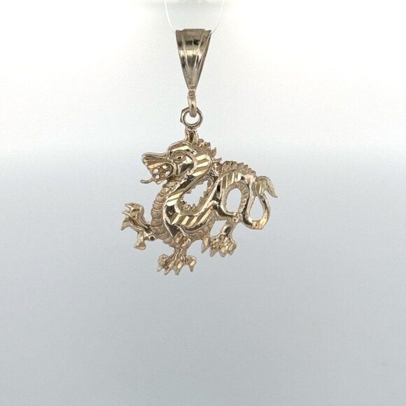 Vintage Estate Sterling Silver 925 Dragon Pendant Large 12.9g No Chain Included - Picture 1 of 8